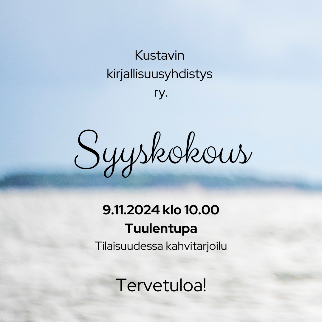 Read more about the article Syyskokous 9.11.2024 klo 10.00